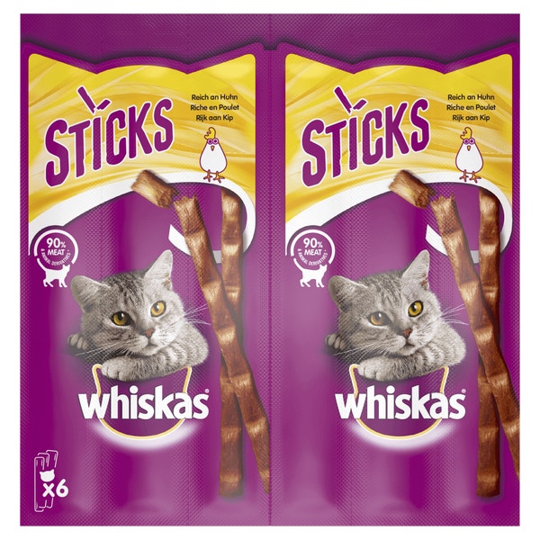 Whiskas Sticks Kip - 6 Stuks