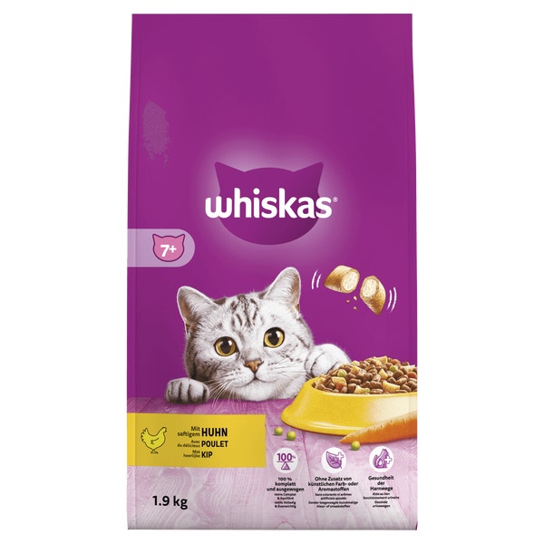 Whiskas Senior Kattenbrokken Kip - Zak 1,9 Kg