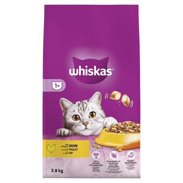 Whiskas Adult Kattenbrokken Kip - Zak 3,8 Kg