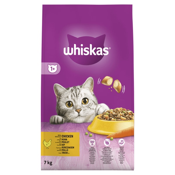 Whiskas Adult Kattenbrokken Kip - Zak 7 kg