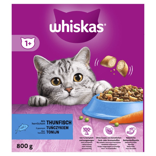 Whiskas Adult Kattenbrokken Tonijn - Doos 800 g