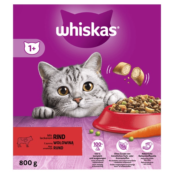 Whiskas Adult Kattenbrokken Rund - Doos 800 g