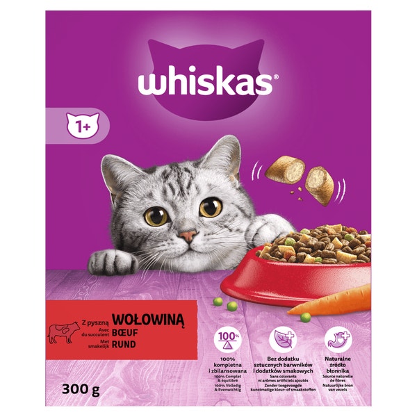 Whiskas Adult Kattenbrokken Rund - Doos 300 g